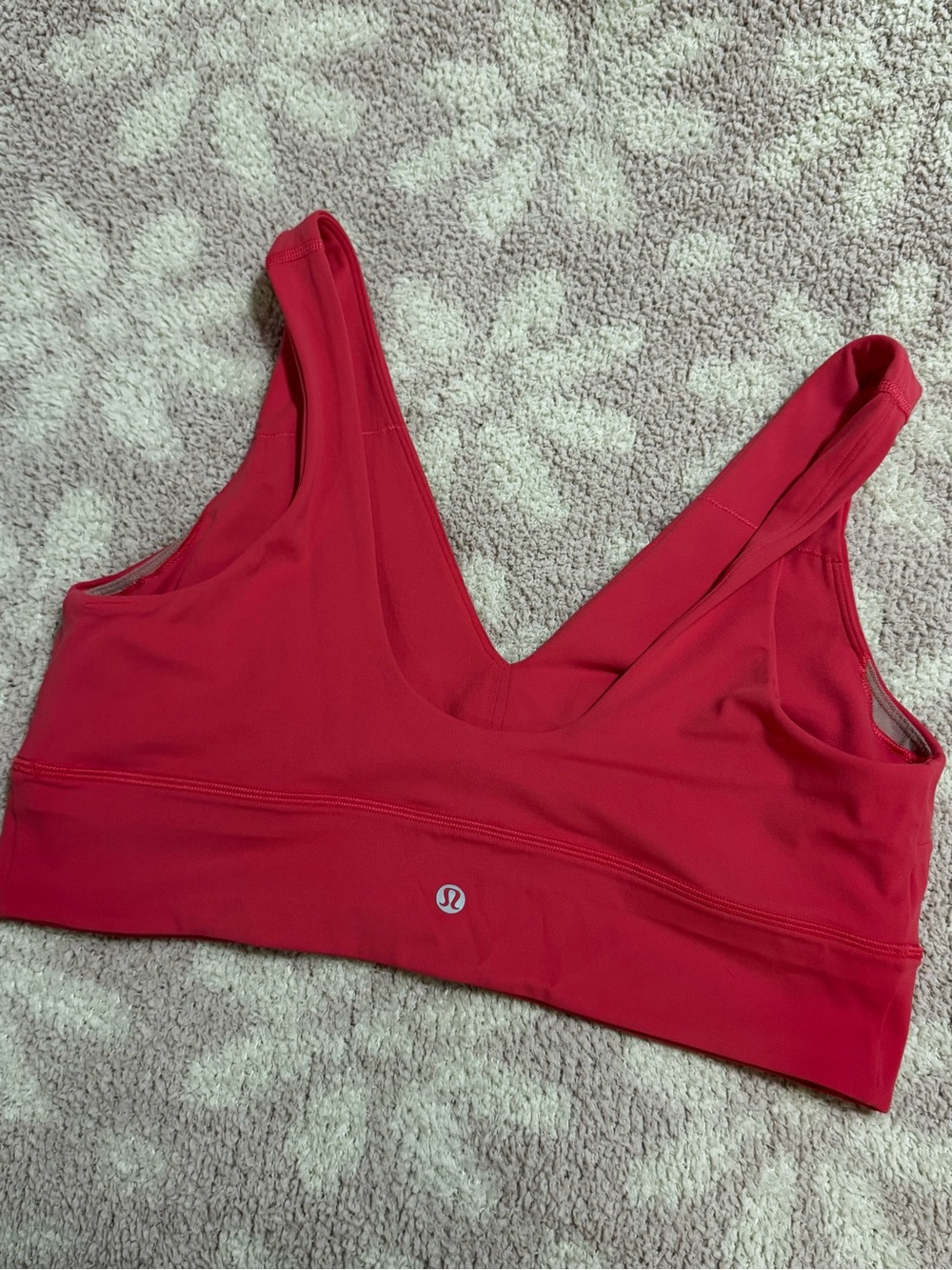 lululemon athletica Red V‑Neck Low‑Impact Sports Bra
